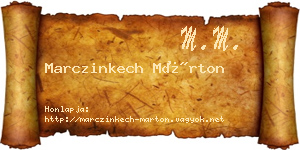 Marczinkech Márton névjegykártya
