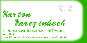 marton marczinkech business card